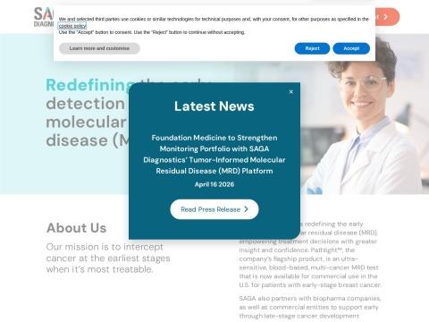 SAGA Diagnostics AB - Pioneer in Ultrasensitive Liquid Biopsy and Molecular Residual Disease Detecti